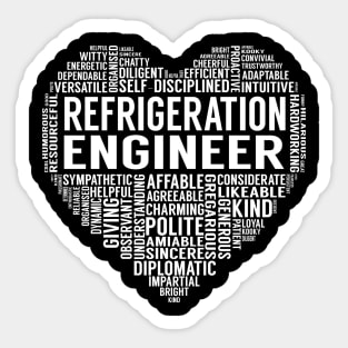 Refrigeration Engineer Heart Sticker